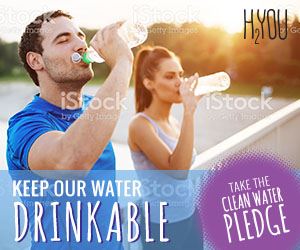 Man and Woman Drinking Water